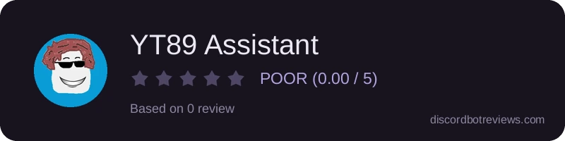 Rating widget preview for YT89 Assistant