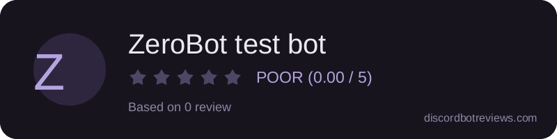 Rating banner for ZeroBot test bot