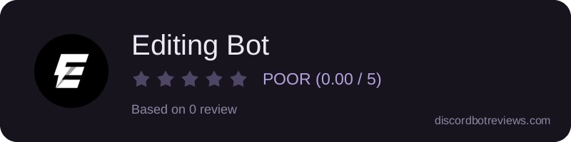Rating widget preview for Editing Bot 
