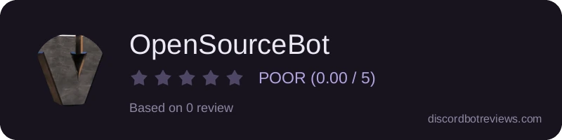Rating widget preview for OpenSourceBot