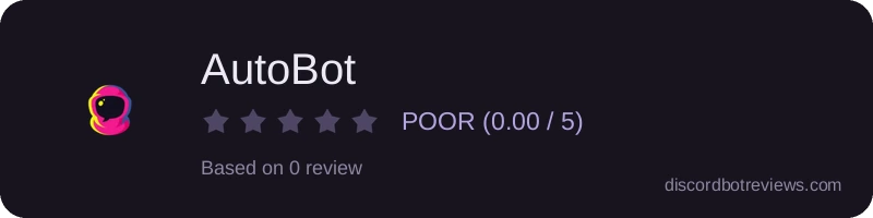 Rating widget preview for AutoBot