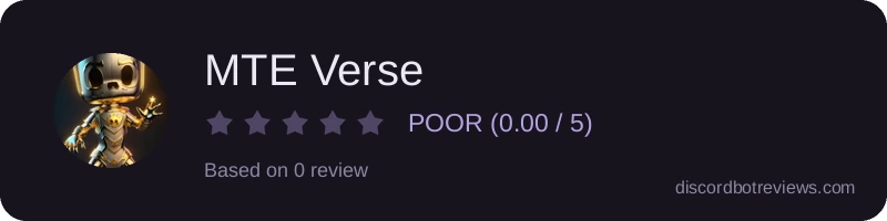 Rating widget preview for MTE Verse