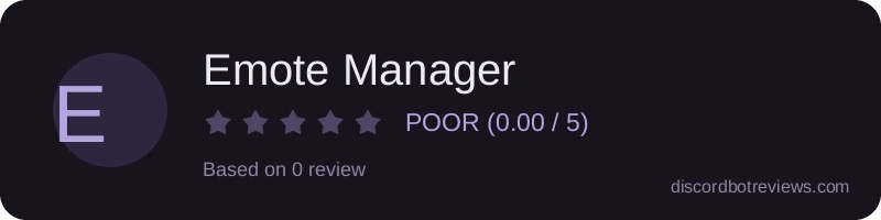 Rating widget preview for Emote Manager 