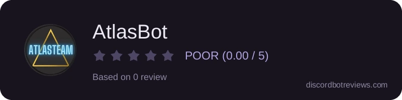 Rating widget preview for AtlasBot