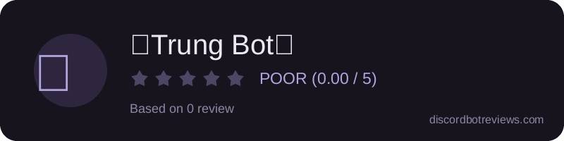Rating widget preview for 🎶Trung Bot🎶