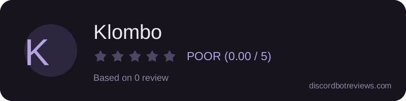 Rating widget preview for Klombo