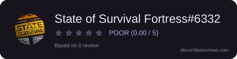 Rating widget preview for State of Survival Fortress#6332