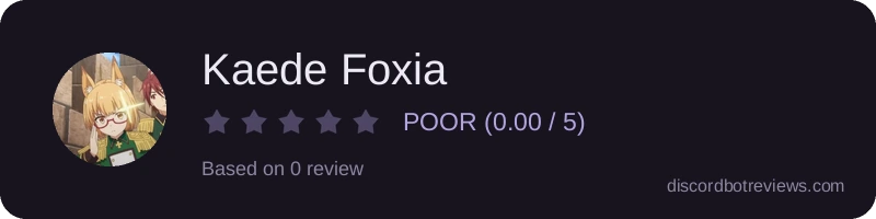 Rating widget preview for Kaede Foxia