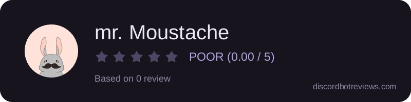 Rating widget preview for mr. Moustache