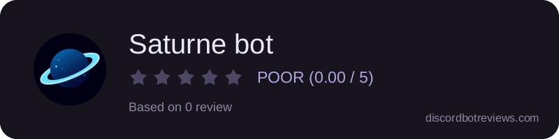 Rating widget preview for Saturne bot