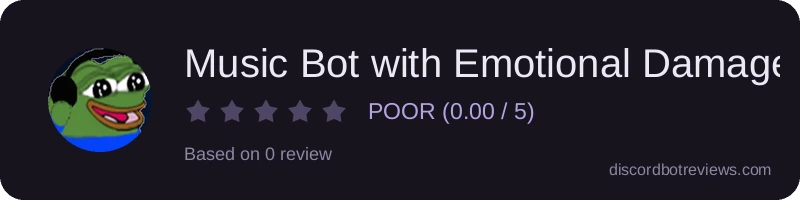 Rating widget preview for Music Bot with Emotional Damage