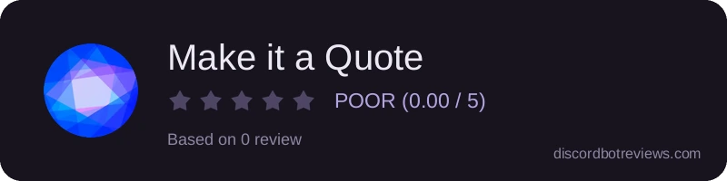 Rating widget preview for Make it a Quote