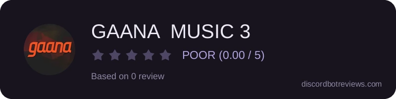Rating widget preview for GAANA  MUSIC 3