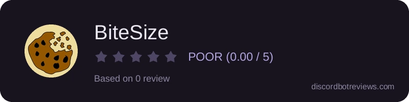 Rating widget preview for BiteSize