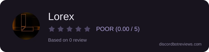 Rating widget preview for Lorex
