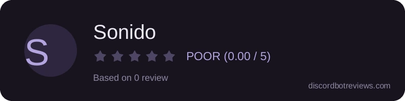 Rating widget preview for Sonido