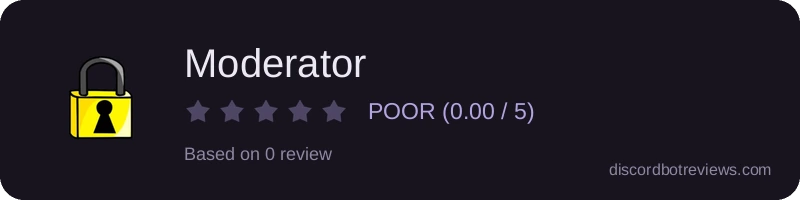 Rating widget preview for Moderator