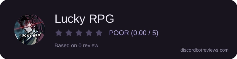 Rating widget preview for Lucky RPG