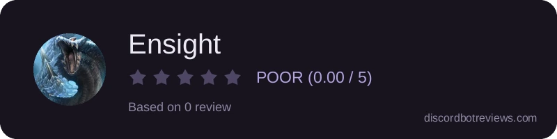 Rating widget preview for Ensight