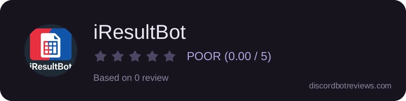 Rating widget preview for iResultBot