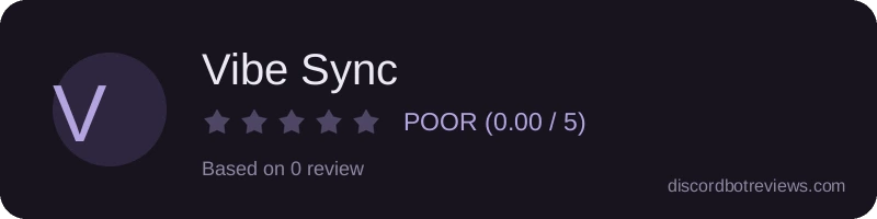 Rating widget preview for Vibe Sync