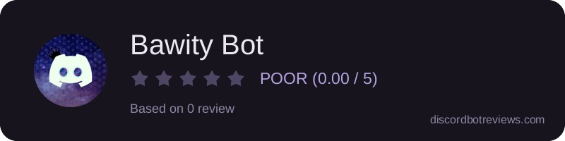 Rating widget preview for Bawity Bot