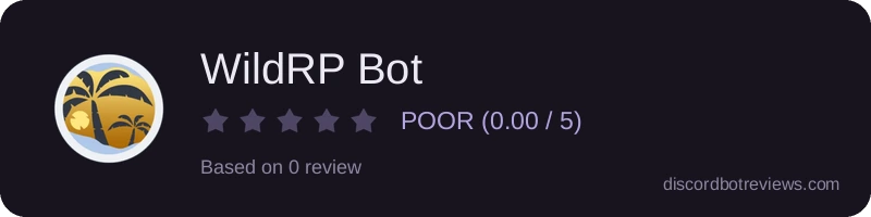 Rating widget preview for WildRP Bot 