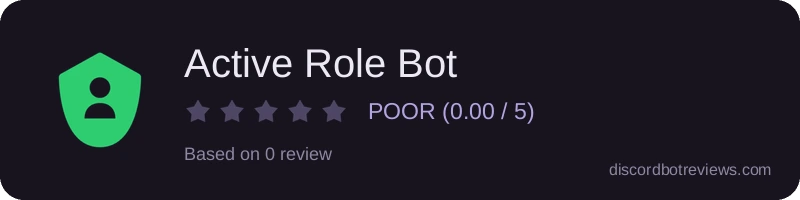 Rating widget preview for Active Role Bot