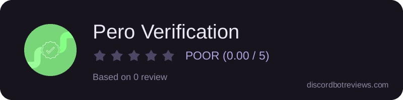 Rating widget preview for Pero Verification