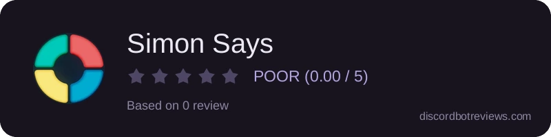 Rating widget preview for Simon Says