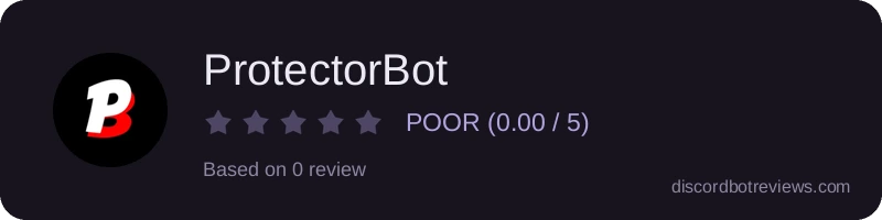 Rating widget preview for ProtectorBot