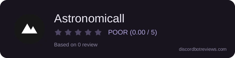 Rating widget preview for Astronomicall