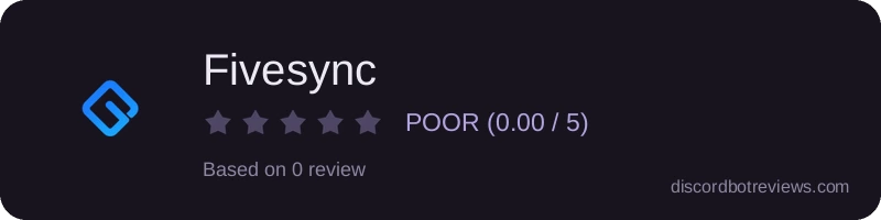Rating widget preview for Fivesync