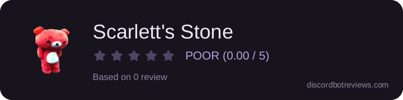 Rating widget preview for Scarlett's Stone