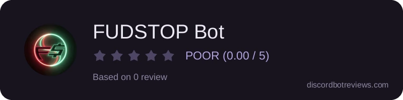 Rating widget preview for FUDSTOP Bot