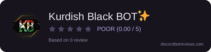 Rating widget preview for Kurdish Black BOT✨