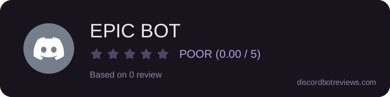 Rating widget preview for EPIC BOT