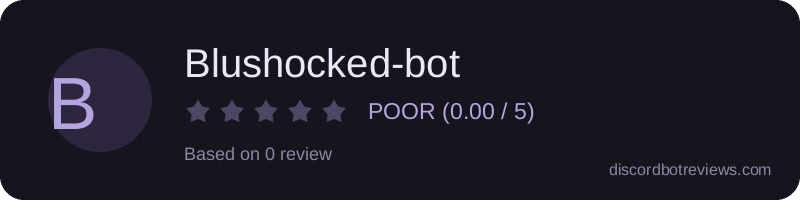 Rating widget preview for Blushocked-bot