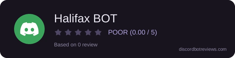 Rating widget preview for Halifax BOT