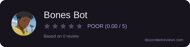 Rating widget preview for Bones Bot