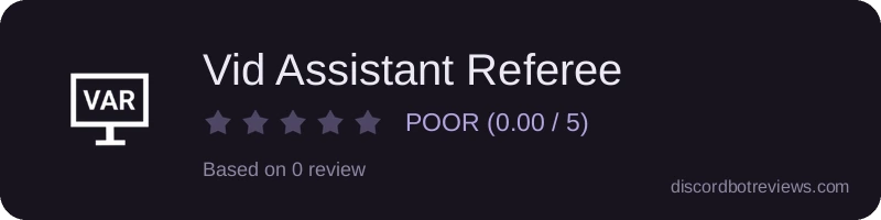 Rating widget preview for Vid Assistant Referee 