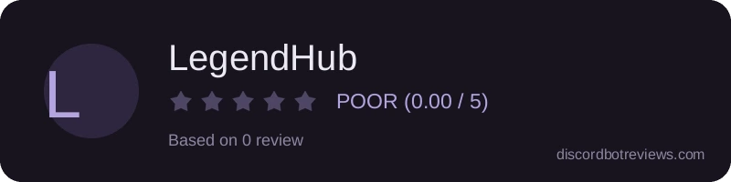 Rating widget preview for LegendHub
