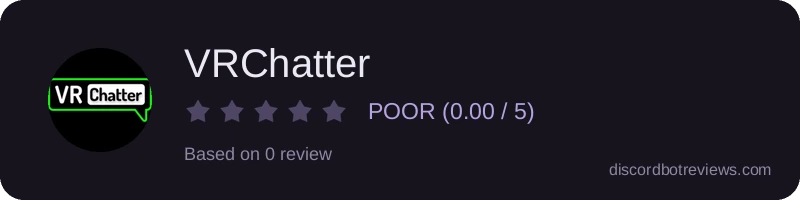 Rating widget preview for VRChatter