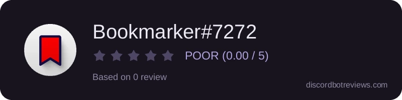 Rating widget preview for Bookmarker#7272