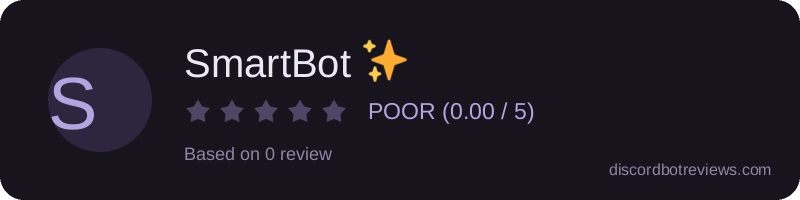 Rating widget preview for SmartBot ✨