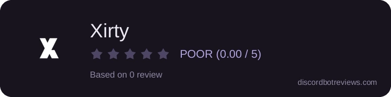 Rating widget preview for Xirty