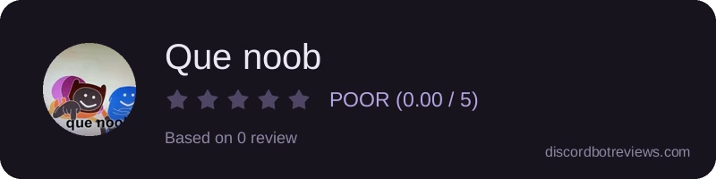 Rating widget preview for Que noob