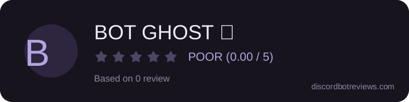 Rating widget preview for BOT GHOST 👻 