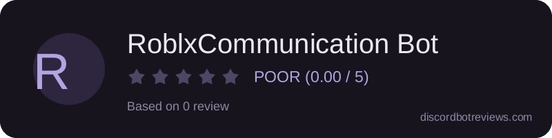 Rating widget preview for RoblxCommunication Bot