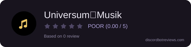 Rating widget preview for Universum🎵Musik